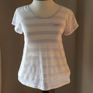 Pale blue and cream eyelet top by Converse